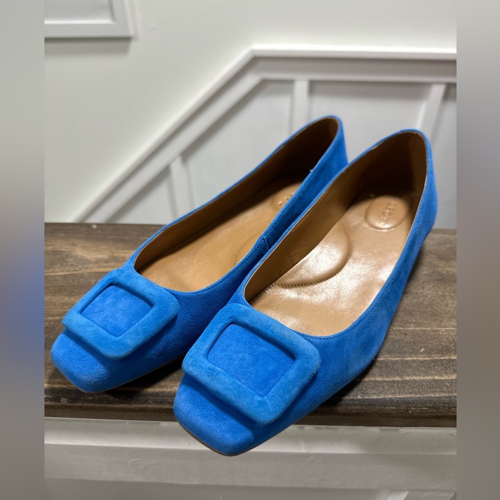 Talbots Vibrant Blue Suede Flats